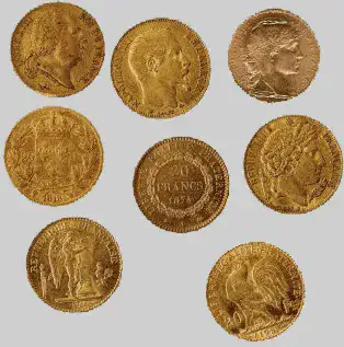 Pièces et monnaies en or